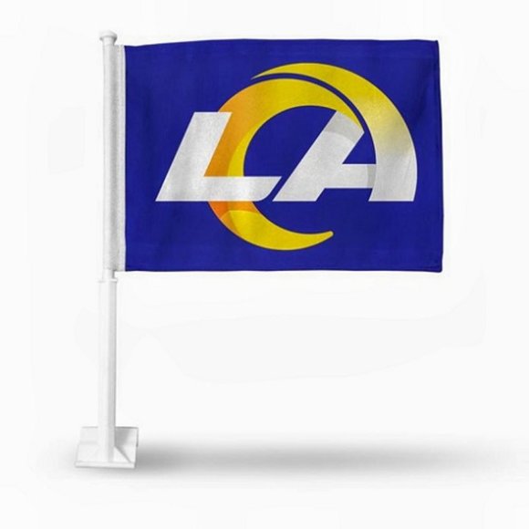 🏈🆕 LOS ANGELES RAMS DOUBLE SIDED CAR FLAG - NFL - MEN - Picture 1 of 1